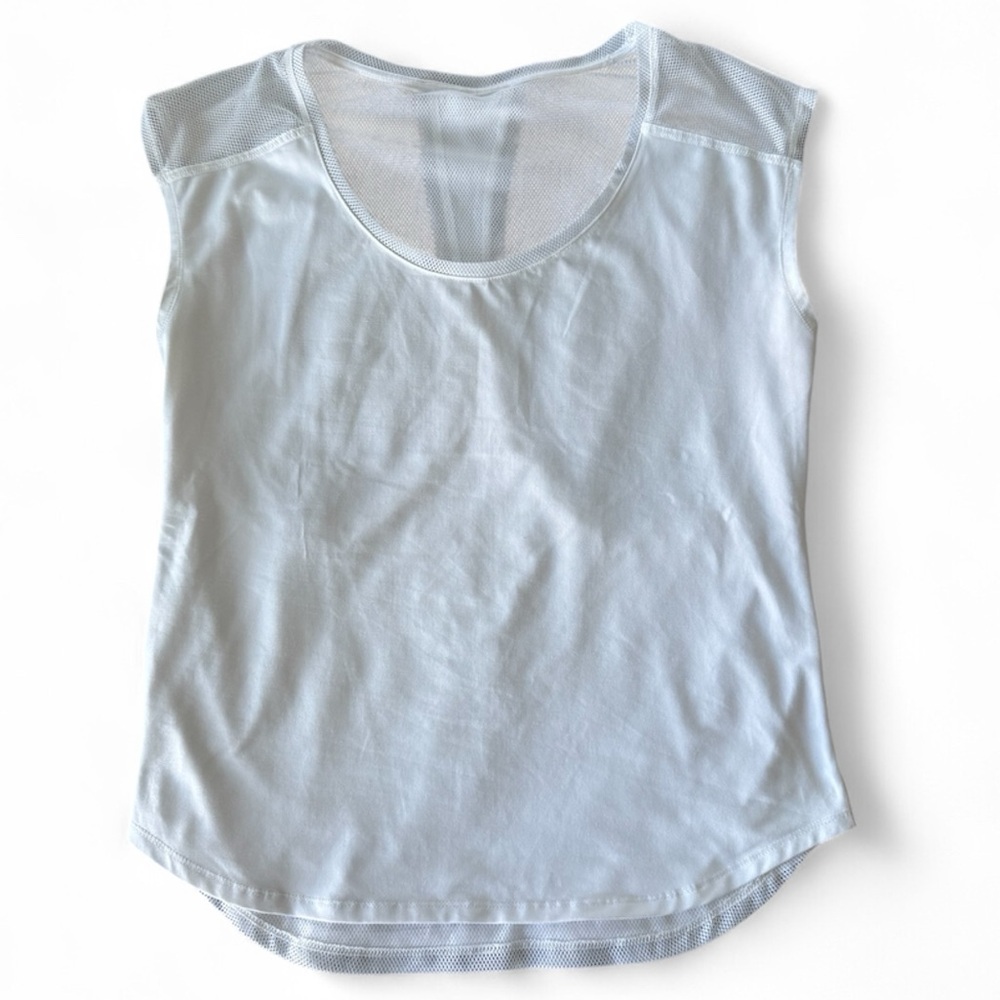 Fabletics White Athleisure Workout Tank Top